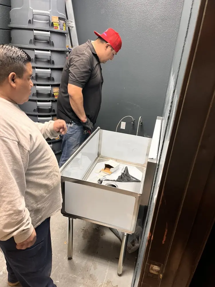 Commercial plumbing and sink installation in Mendota
